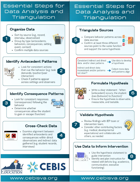 Cover for downloadable infographic entitled: Essential Steps for Data Analysis and Triangulation.